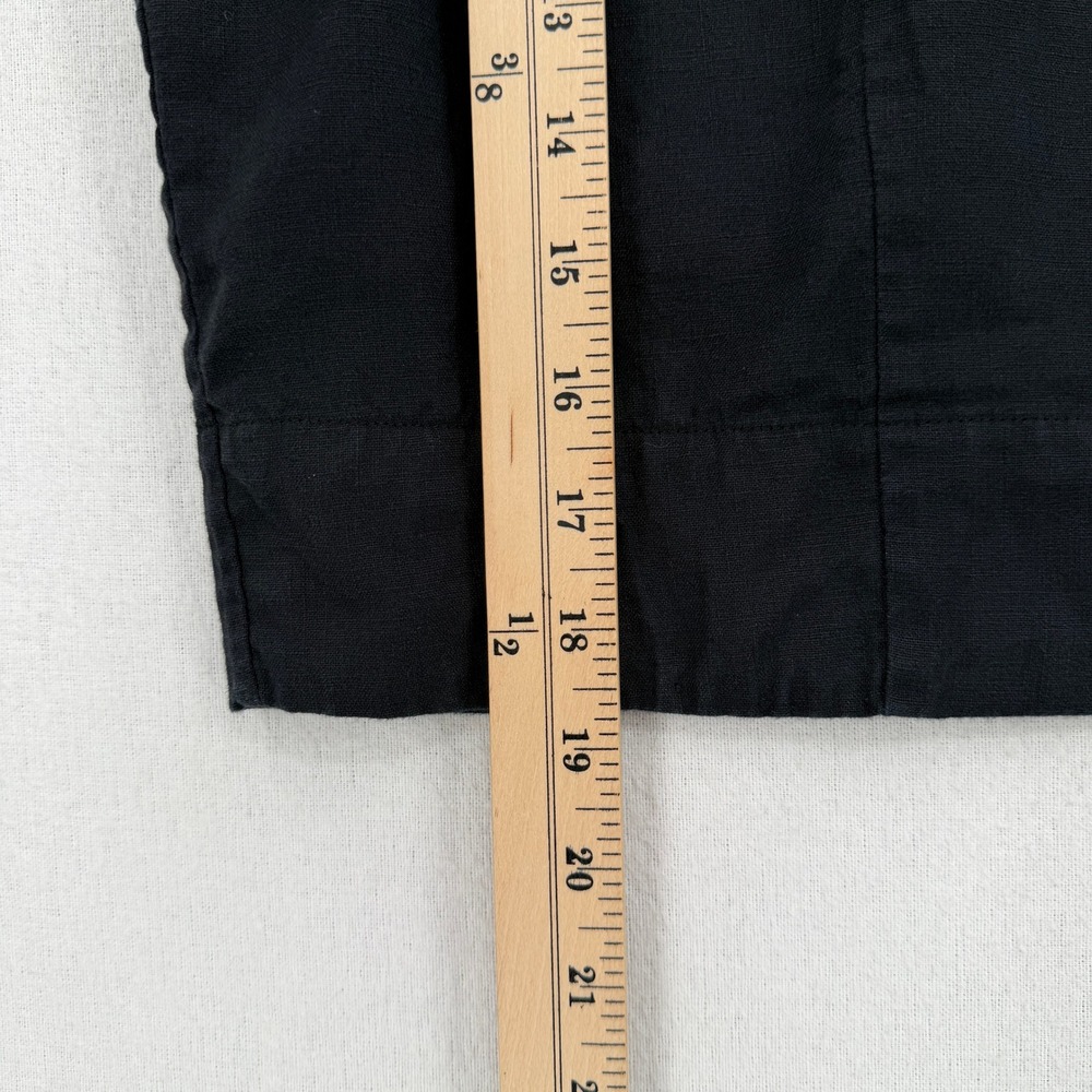 EVERLANE The Linen Drape Top Womens 2 Black Cap Sleeve High Neck Casual Resort - Picture 6 of 13